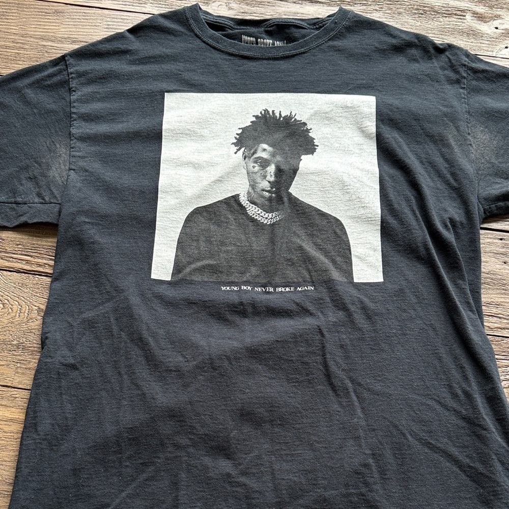 Graphic Crewneck Tee with Portrait Print